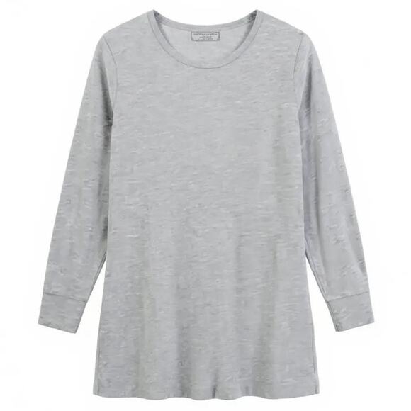 90s Vintage NATIONAL JEAN COMPANY Gray Long Sleeve T-Shirt - Picture 2 of 11